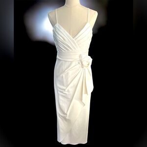 Emanuel Ungaro White Midi Dress Formal, Reception, Wedding